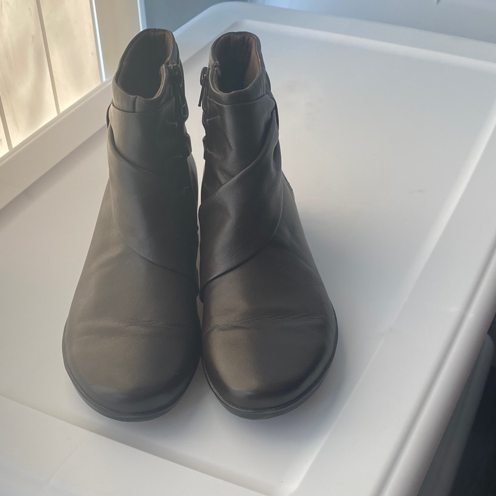 Clarks Black Ankle Booties